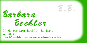 barbara bechler business card